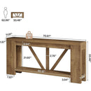 70.9" Console Table, 2-Tier Long Sofa Table for Hallway & Entryway