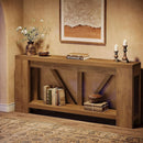 70.9" Console Table, 2-Tier Long Sofa Table for Hallway & Entryway