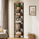 70.8" 6-Tier Corner Bookcase & Display Storage Shelf