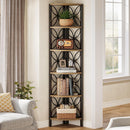 70.8" 6-Tier Corner Bookcase & Display Storage Shelf