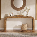 Solid Wood Console Table with Curved Corners