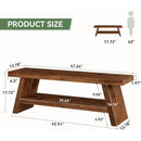 2-Tier Solid Wood Entryway Shoe Bench