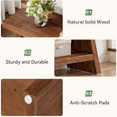 2-Tier Solid Wood Entryway Shoe Bench