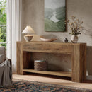 Farmhouse Console Table with Fluted Detailing