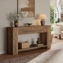 Farmhouse Console Table with Fluted Detailing