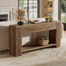 Farmhouse Console Table with Fluted Detailing