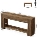 Farmhouse Console Table with Fluted Detailing