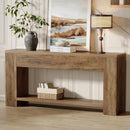 Farmhouse Console Table with Fluted Detailing