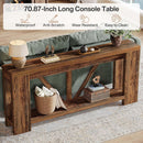 70.9" Console Table, 2-Tier Long Sofa Table for Hallway & Entryway