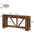 70.9" Console Table, 2-Tier Long Sofa Table for Hallway & Entryway