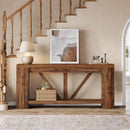 70.9" Console Table, 2-Tier Long Sofa Table for Hallway & Entryway