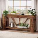 70.9" Console Table, 2-Tier Long Sofa Table for Hallway & Entryway