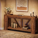 70.9" Console Table, 2-Tier Long Sofa Table for Hallway & Entryway