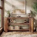 70.9" Console Table, Wooden 3-Tier Sofa & Foyer Table