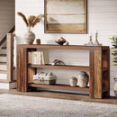 70.9" Console Table, Wooden 3-Tier Sofa & Foyer Table