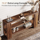 70.9" Console Table, Wooden 3-Tier Sofa & Foyer Table