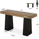 63" Rectangular Bar Table, Counter Height Pub Table with Thickened Tabletop