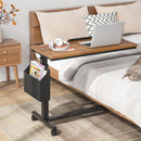 Mobile C Table, Height-Adjustable Sofa Side Table with Wheels