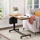 Mobile C Table, Height-Adjustable Sofa Side Table with Wheels
