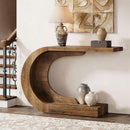 43" C-Shaped Console Table, Modern Accent & Hallway Table