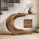 43" C-Shaped Console Table, Modern Accent & Hallway Table