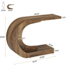 43" C-Shaped Console Table, Modern Accent & Hallway Table