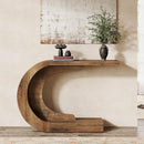 43" C-Shaped Console Table, Modern Accent & Hallway Table