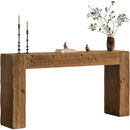 63" Wood Console Table, Farmhouse Sofa Table for Entryway