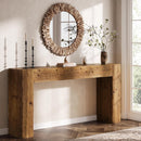 63" Wood Console Table, Farmhouse Sofa Table for Entryway