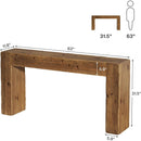 63" Wood Console Table, Farmhouse Sofa Table for Entryway