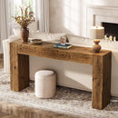 63" Wood Console Table, Farmhouse Sofa Table for Entryway