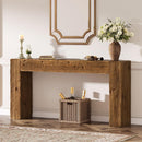 63" Wood Console Table, Farmhouse Sofa Table for Entryway