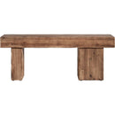 Solid Wood Bench, 47" Farmhouse Entryway Bench with Artistic Legs