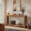 Narrow 2-Tier Sofa Table - Farmhouse Wooden Console Table