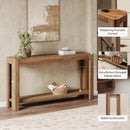 Narrow 2-Tier Sofa Table - Farmhouse Wooden Console Table