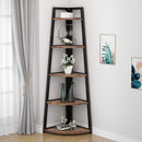 5-Tier Corner Shelf, 70" Tall Corner Bookshelf & Plant Stand