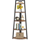 5-Tier Corner Shelf, 70" Tall Corner Bookshelf & Plant Stand