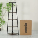 5-Tier Corner Shelf, 70" Tall Corner Bookshelf & Plant Stand