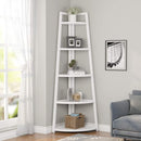 5-Tier Corner Shelf, 70" Tall Corner Bookshelf & Plant Stand