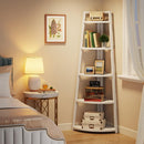 5-Tier Corner Shelf, 70" Tall Corner Bookshelf & Plant Stand