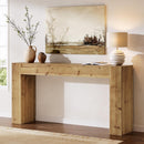 63" Console Table, Solid Wood Farmhouse Sofa & Entryway Table