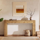 63" Console Table, Solid Wood Farmhouse Sofa & Entryway Table