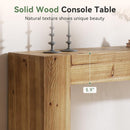 63" Console Table, Solid Wood Farmhouse Sofa & Entryway Table