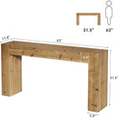63" Console Table, Solid Wood Farmhouse Sofa & Entryway Table