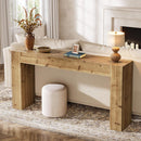 63" Console Table, Solid Wood Farmhouse Sofa & Entryway Table