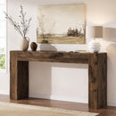 63" Wood Console Table, Farmhouse Sofa Table for Entryway