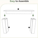 63" Wood Console Table, Farmhouse Sofa Table for Entryway