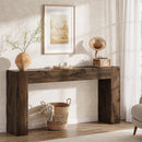 63" Wood Console Table, Farmhouse Sofa Table for Entryway