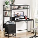 Computer Desk with Drawers, Storage Shelves and Top Hutch