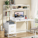 Computer Desk with Drawers, Storage Shelves and Top Hutch
